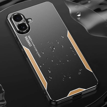 For iPhone 16 Phone Case Aluminium Alloy TPU PC Back Cover