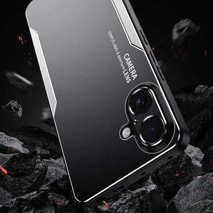 For iPhone 16 Phone Case Aluminium Alloy TPU PC Back Cover