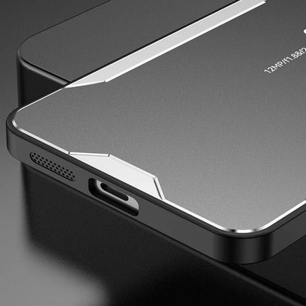 For iPhone 16 Phone Case Aluminium Alloy TPU PC Back Cover