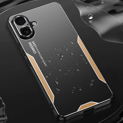 For iPhone 16 Plus Phone Case Aluminium Alloy TPU PC Back Cover