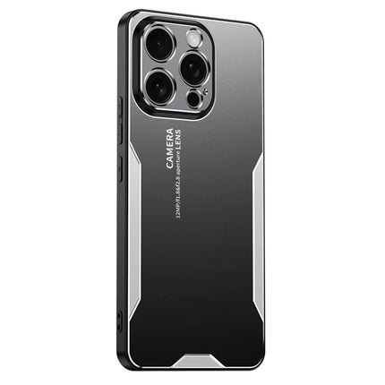 For iPhone 16 Pro Max Phone Case Aluminium Alloy TPU PC Back Cover - Silver