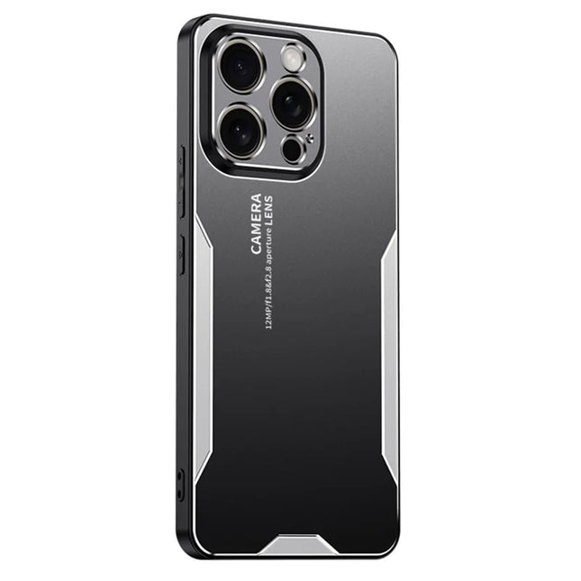For iPhone 16 Pro Max Phone Case Aluminium Alloy TPU PC Back Cover - Silver