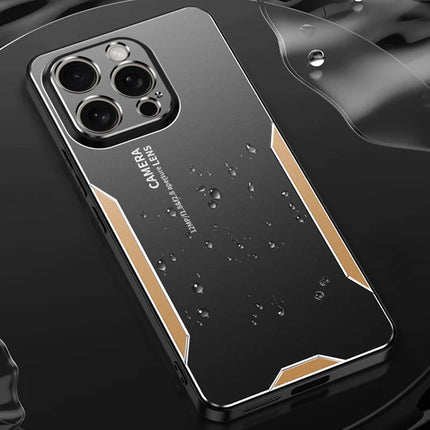 For iPhone 16 Pro Max Phone Case Aluminium Alloy TPU PC Back Cover