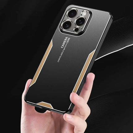 For iPhone 16 Pro Max Phone Case Aluminium Alloy TPU PC Back Cover