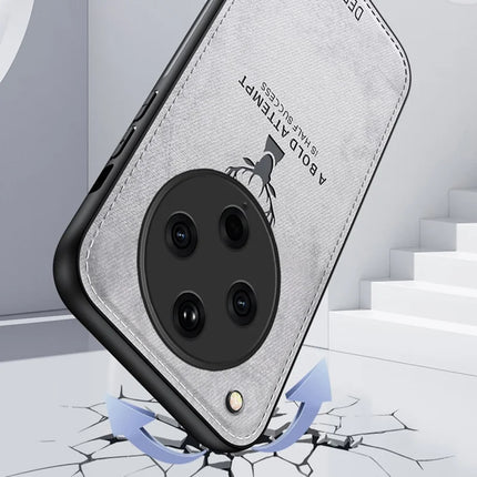 For Oppo Find X8 Pro 5G Case Deer Pattern Cloth Texture PU Leather Hybrid Phone Cover