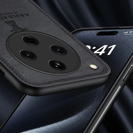 For Oppo Find X8 Pro 5G Case Deer Pattern Cloth Texture PU Leather Hybrid Phone Cover