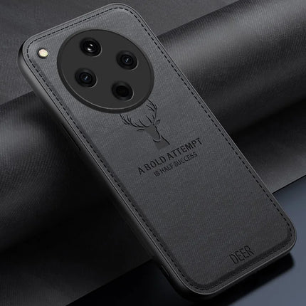 For Oppo Find X8 5G Case Deer Pattern Cloth Texture PU Leather Hybrid Phone Cover