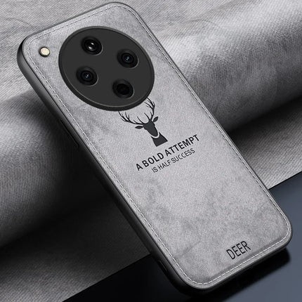 For Oppo Find X8 5G Case Deer Pattern Cloth Texture PU Leather Hybrid Phone Cover