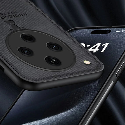 For Oppo Find X8 5G Case Deer Pattern Cloth Texture PU Leather Hybrid Phone Cover
