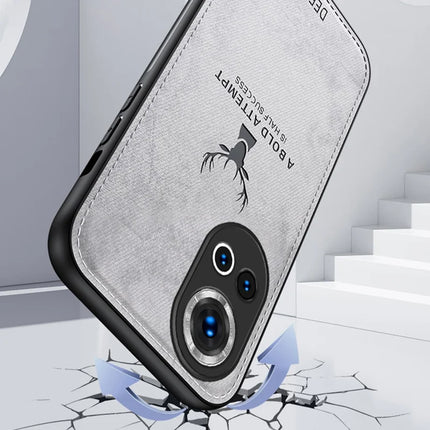 For Huawei nova 13 5G Case Deer Pattern Cloth Texture PU Leather Hybrid Phone Cover