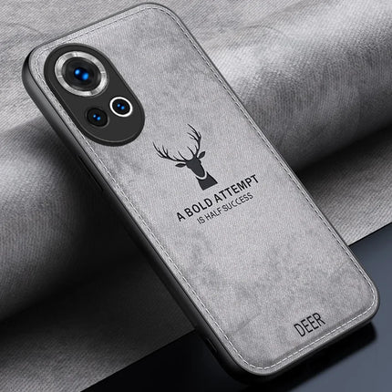 For Huawei nova 13 5G Case Deer Pattern Cloth Texture PU Leather Hybrid Phone Cover