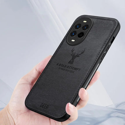 For Huawei nova 13 Pro 5G Case Deer Pattern Cloth Texture PU Leather Hybrid Phone Cover