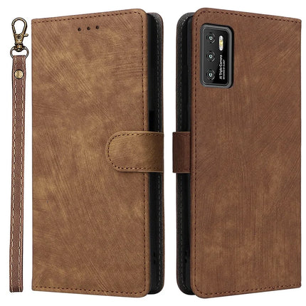 For Cubot P50 Wallet Case RFID Blocking PU Leather Cover Stand View - Brown