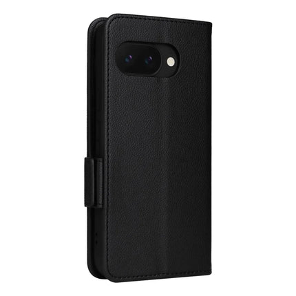 For Google Pixel 9a Case Litchi Texture PU Leather Wallet Flip Phone Cover