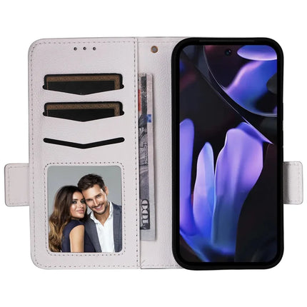 For Google Pixel 9a Case Litchi Texture PU Leather Wallet Flip Phone Cover