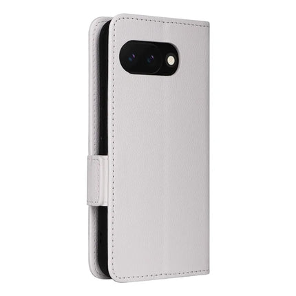 For Google Pixel 9a Case Litchi Texture PU Leather Wallet Flip Phone Cover