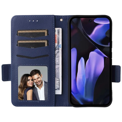 For Google Pixel 9a Case Litchi Texture PU Leather Wallet Flip Phone Cover