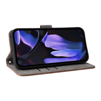 For Google Pixel 9a Wallet Case RFID Blocking PU Leather Cover Stand View