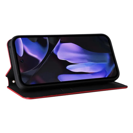 For Google Pixel 9a Wallet Case Rhombus Imprinted Leather Phone Cover
