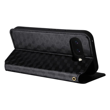 For Google Pixel 9a Wallet Case Rhombus Imprinted Leather Phone Cover