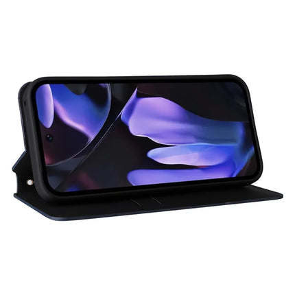 For Google Pixel 9a Wallet Case Rhombus Imprinted Leather Phone Cover