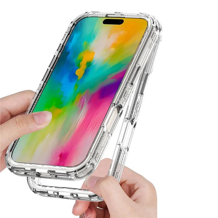 For iPhone 16 Pro Max Case Acrylic+TPU Clear Phone Cover (Big Lens Hole)