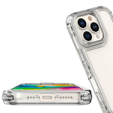 For iPhone 16 Pro Max Case Acrylic+TPU Clear Phone Cover (Big Lens Hole)