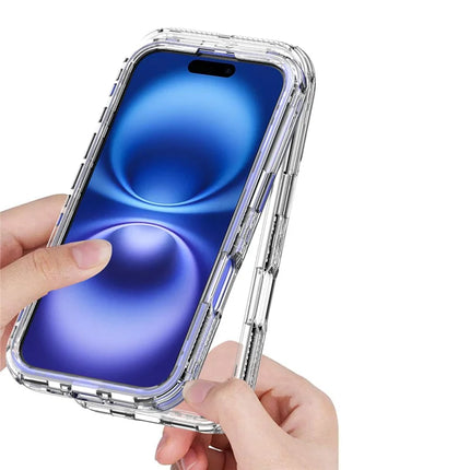 For iPhone 16 Case Acrylic+TPU Clear Phone Cover (Big Lens Hole)