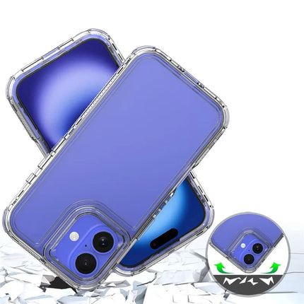 For iPhone 16 Case Acrylic+TPU Clear Phone Cover (Big Lens Hole)