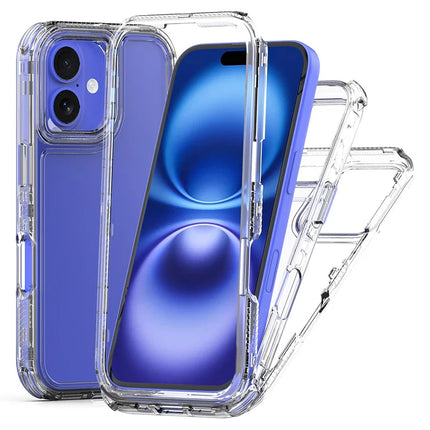 For iPhone 16 Plus Case Acrylic+TPU Clear Phone Cover (Big Lens Hole)