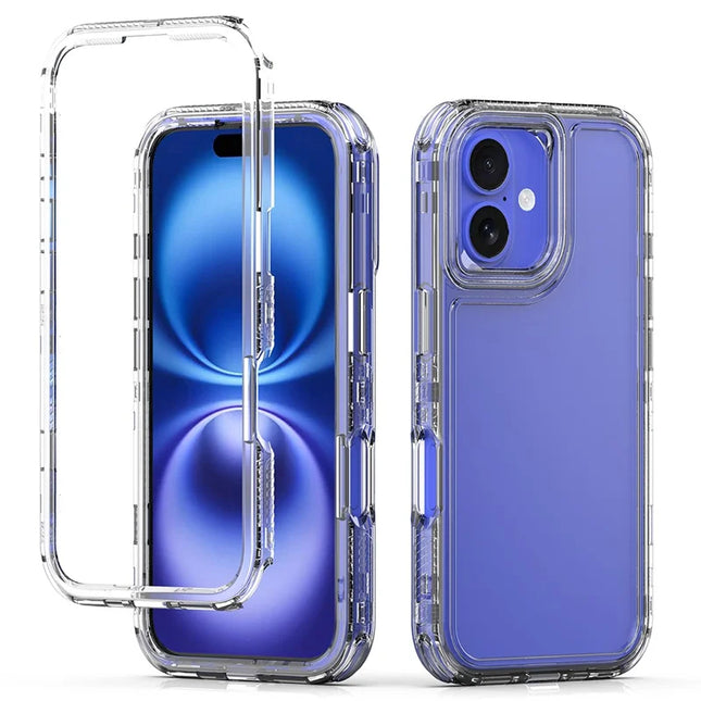 For iPhone 16 Plus Case Acrylic+TPU Clear Phone Cover (Big Lens Hole)