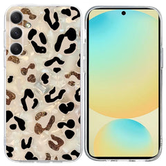 For Samsung Galaxy A24 4G (162.1 x 77.6 x 8.3mm) Case Pattern Printing Shockproof Soft TPU Phone Cover - Leopard Print