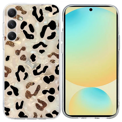 For Samsung Galaxy A24 4G (162.1 x 77.6 x 8.3mm) Case Pattern Printing Shockproof Soft TPU Phone Cover - Leopard Print