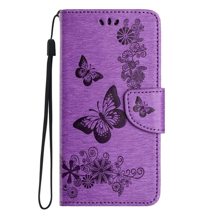 For Samsung Galaxy A06 Case Butterflies Flower Leather Wallet Flip Phone Cover