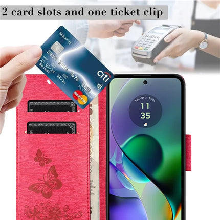 For Samsung Galaxy A06 Case Butterflies Flower Leather Wallet Flip Phone Cover