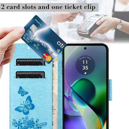 For Samsung Galaxy A06 Case Butterflies Flower Leather Wallet Flip Phone Cover