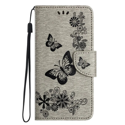 For Samsung Galaxy A06 Case Butterflies Flower Leather Wallet Flip Phone Cover