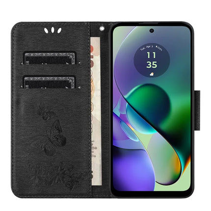 For Samsung Galaxy A06 Case Butterflies Flower Leather Wallet Flip Phone Cover