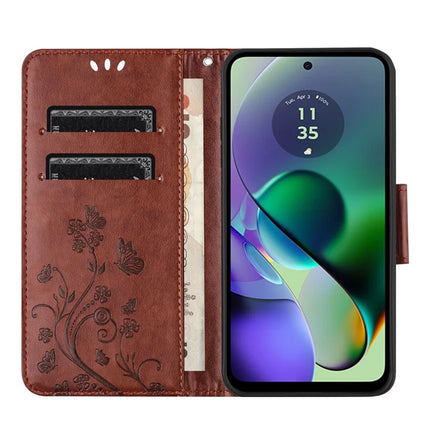 For Samsung Galaxy A06 Case Imprinted Mini Butterfly Leather Wallet Phone Cover