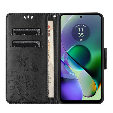For Samsung Galaxy A06 Case Imprinted Mini Butterfly Leather Wallet Phone Cover