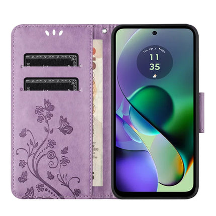 For Samsung Galaxy A06 Case Imprinted Mini Butterfly Leather Wallet Phone Cover