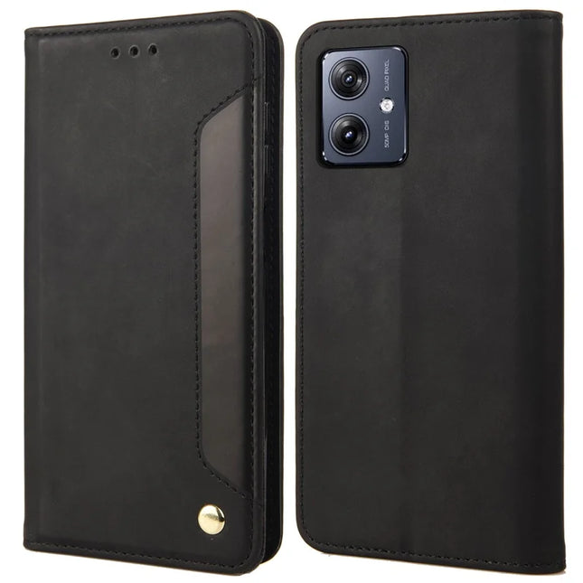 For Samsung Galaxy A06 Case PU Leather Shockproof Protection Wallet Phone Cover - Black