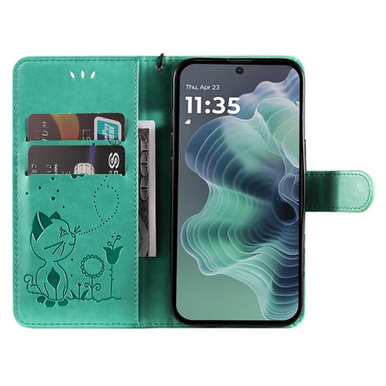 For Motorola Moto G35 5G Case Cat Bee Pattern Leather Phone Cover