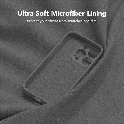 For iPhone 13 Pro Max Case Compatible with MagSafe Liquid Silicone Cover with 2 Tempered Glass Screen Films