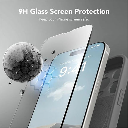 For iPhone 13 Pro Max Case Compatible with MagSafe Liquid Silicone Cover with 2 Tempered Glass Screen Films