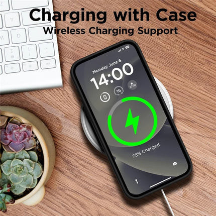 For iPhone 13 Pro Max Case Compatible with MagSafe Liquid Silicone Cover with 2 Tempered Glass Screen Films