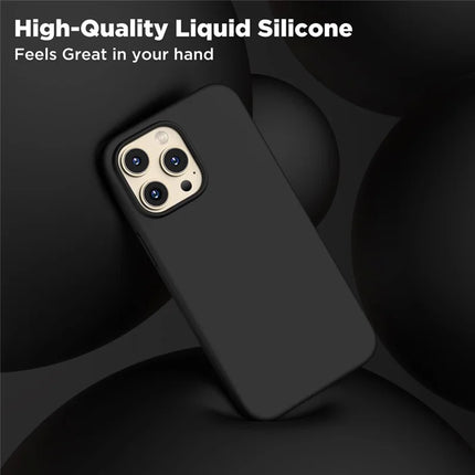 For iPhone 13 Pro Max Case Compatible with MagSafe Liquid Silicone Cover with 2 Tempered Glass Screen Films