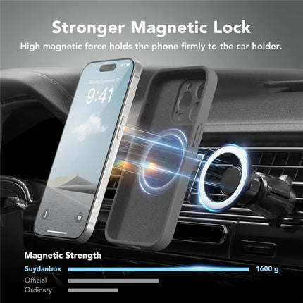 For iPhone 13 Pro Max Case Compatible with MagSafe Liquid Silicone Cover with 2 Tempered Glass Screen Films