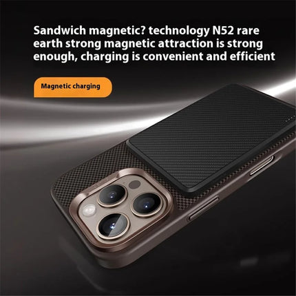 BENKS For iPhone 16 Pro Case Compatible with MagSafe Carbon Fiber Texture Aramid Fiber Phone Cover