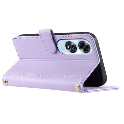 For Oppo A60 4G Wallet Case Rhombus Grid PU Leather Phone Cover